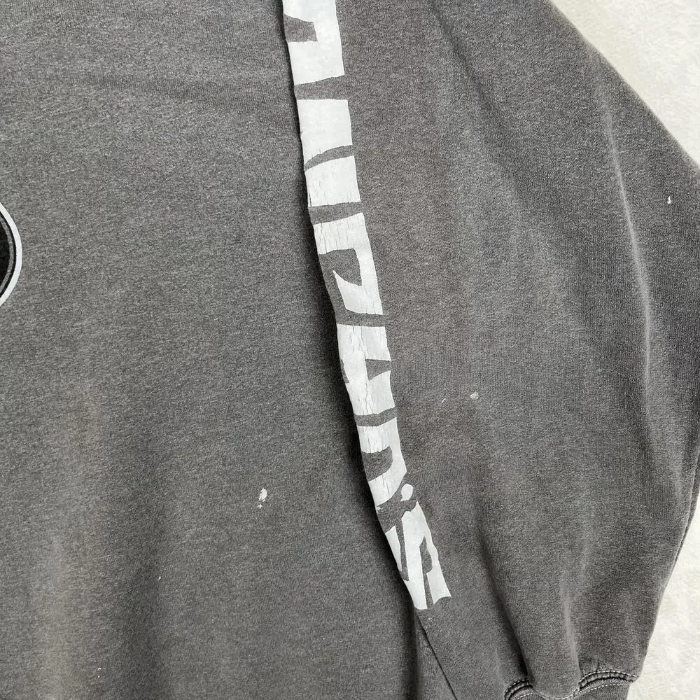 Pancho's Surf Shop Sweatshirt Mens XL Gray Fleece Pismo Beach Thrashed Grunge